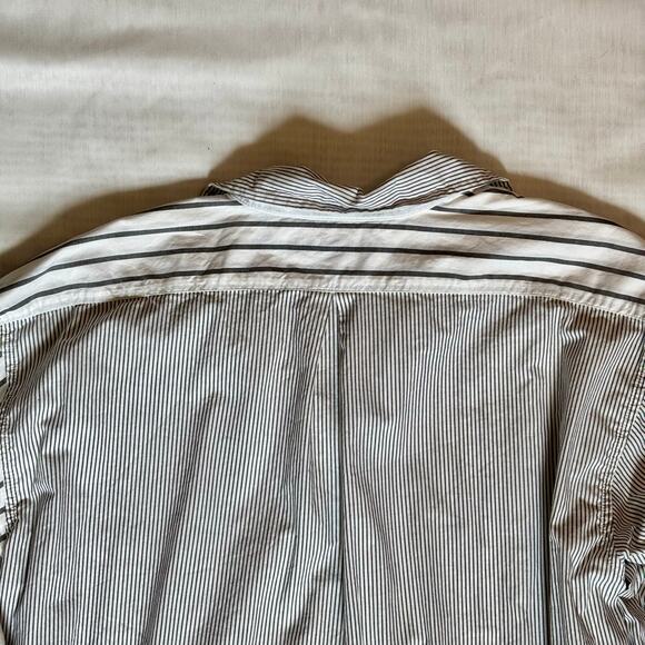 Banana Republic Oversized Cotton Striped Button Up Shirt Size Medium Pre-Loved - Picture 11 of 16